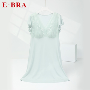 E-BRA蕾丝性感v领带杯罩睡裙女