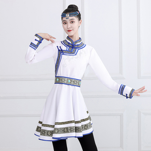 新款蒙古舞蹈演出服女成人艺考服蒙族舞练功服舞台筷子舞表演服装