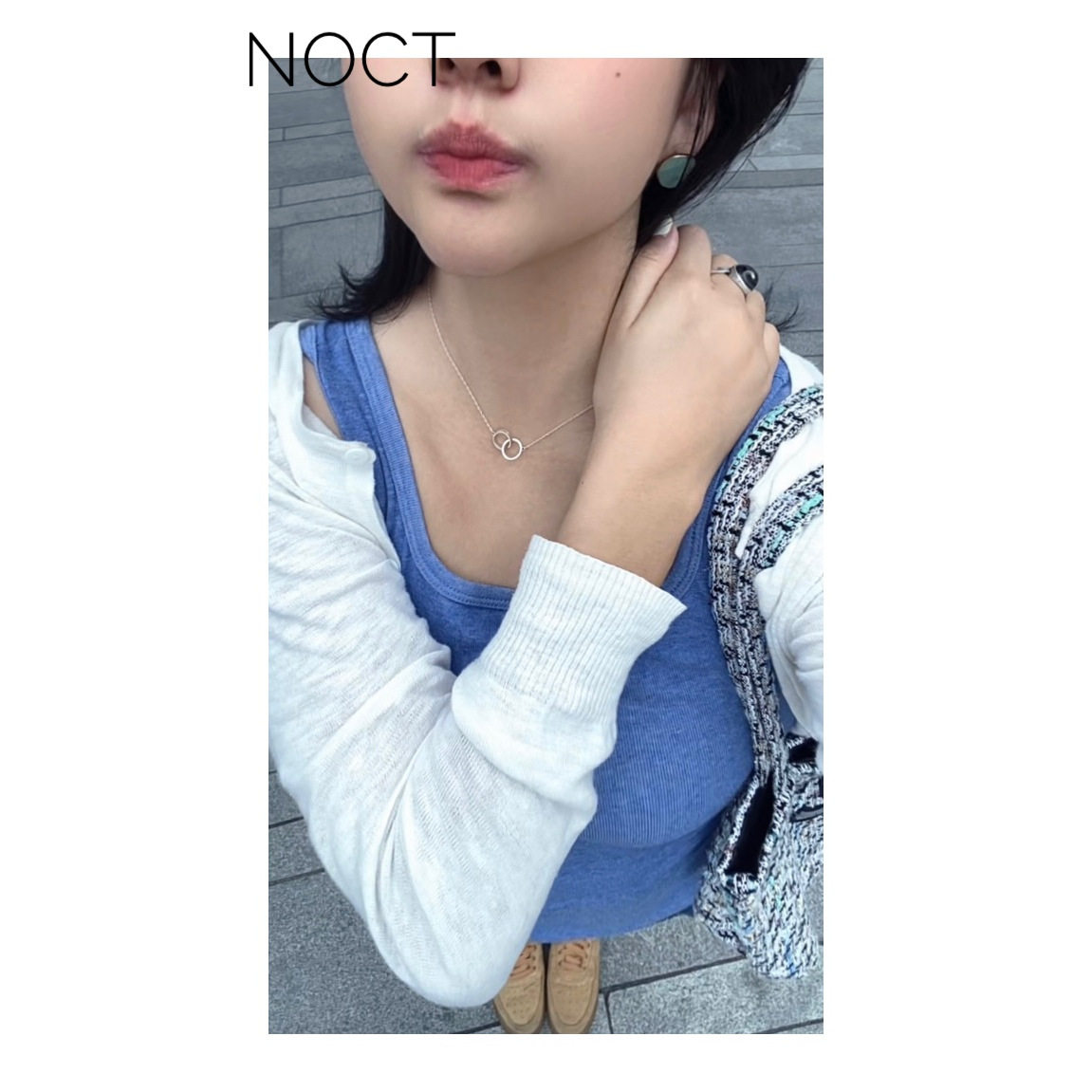 noct夜光虫女半圆变色蓝宝石绚烂灰紫夏日度假风做旧银戒指夸张