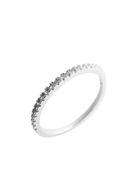 满钻极细百搭纯银戒指