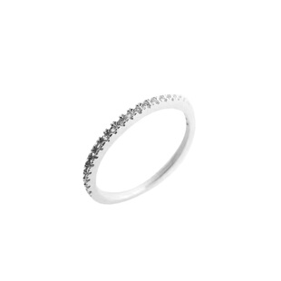 NOCT夜光虫 满钻系列极细百搭通体925纯银女戒指指环堵戒