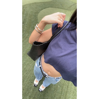 bm风银色夸张不掉色粗款手镯