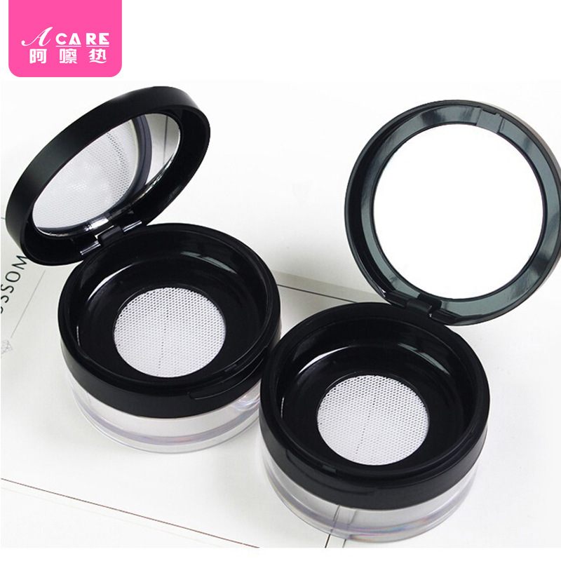 散粉盒CD1S24-易上手干粉空盒翻盖网粉扑收纳分装弹力网便携带