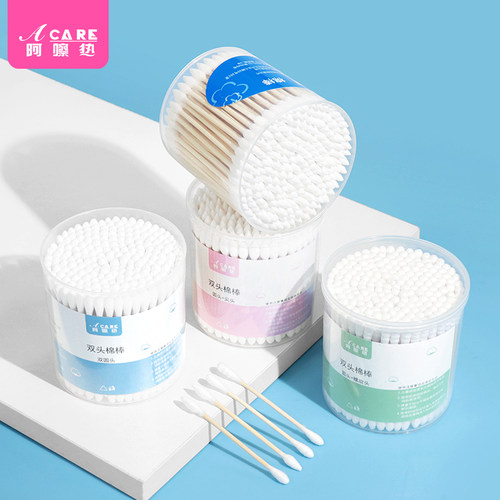 棉签/日用/罐装A1pq801-棉签掏耳朵清洁双头挖耳棉棒圆头卸妆