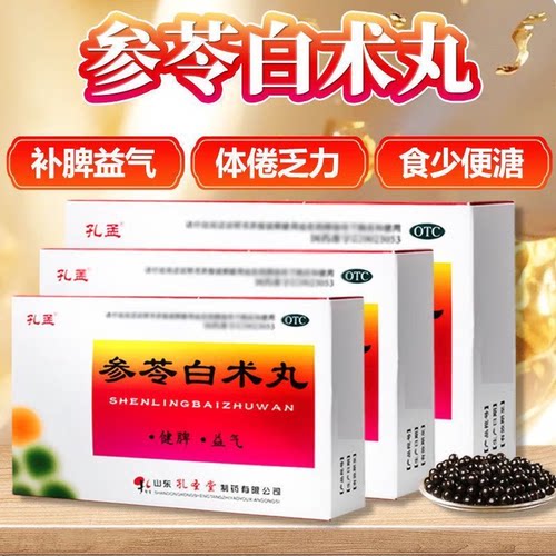 【孔孟】参苓白术丸60mg*100丸*10袋/盒