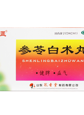 【孔孟】参苓白术丸60mg*100丸*10袋/盒