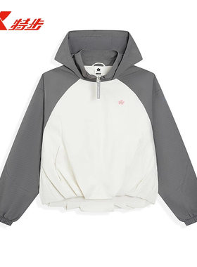 特步ATOMO FAFA双层风衣女外套运动休闲上衣2025秋季975328150579