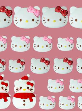 网红软胶kt猫圣诞节蛋糕装饰摆件HelloKitty圣诞树生日烘焙插配件