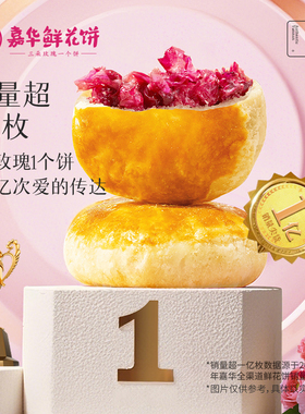 嘉华鲜花饼经典玫瑰饼10枚装云南特产玫瑰糕点心零食小吃伴手礼