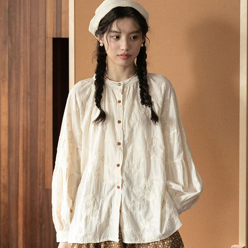 休闲宽松上衣女慵懒风衬衫长袖