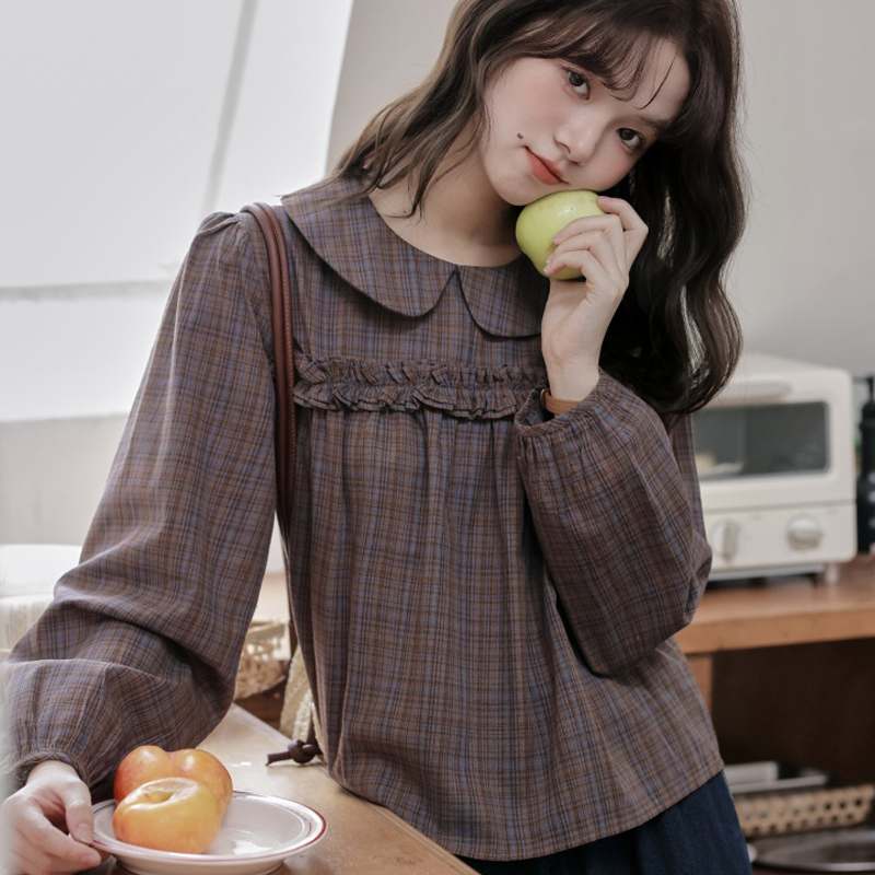 森系复古文艺别致很仙的上衣女