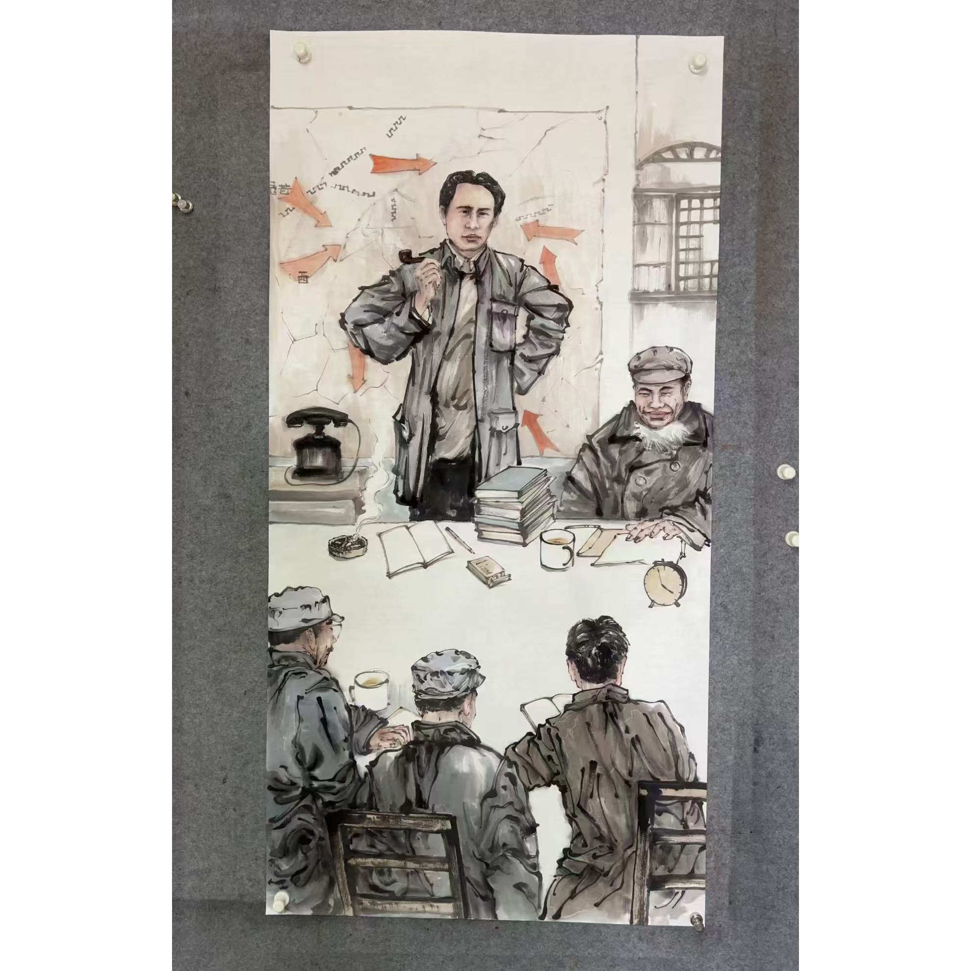 国画人物画红色历史题材