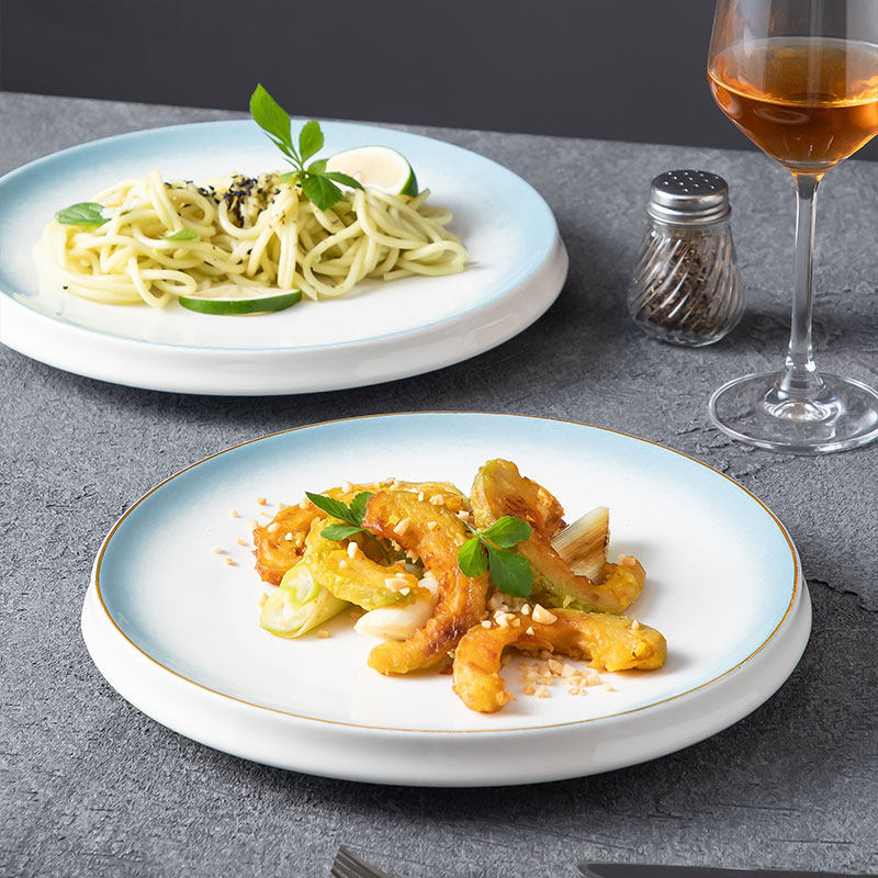 餐盘家用釉下彩陶瓷创意菜盘高级感盘子碟子饭店餐厅汤盘深盘圆盘,餐饮具,盘,淘宝优惠券,粉丝福利购,淘宝优惠卷