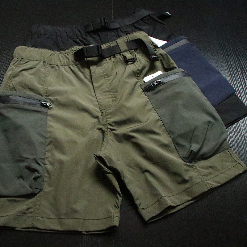 户外美式休闲短裤男士夏季薄款日系多口袋宽松速干潮流工装五分裤