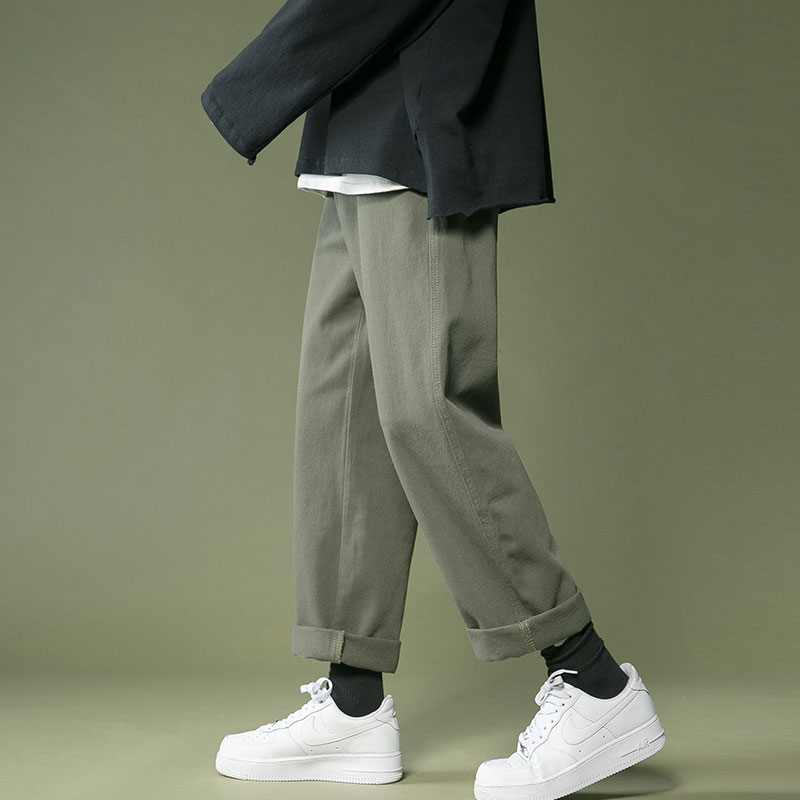 日系复古工装裤男生春秋季直筒宽松休闲裤子ins潮牌大码百搭长裤