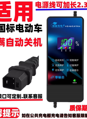 适用新国标电动车电瓶充电器60V72V96V84伏48V铅酸超威天能电池用