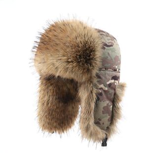 厂家供货大头围迷彩雷锋帽跨境批发加绒帽子东北抗风防寒护耳帽子