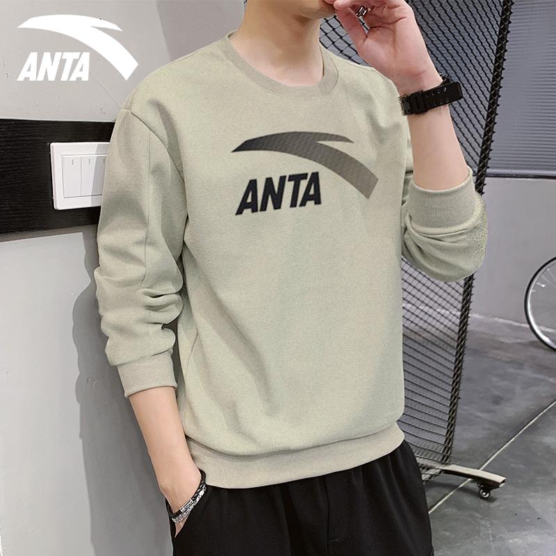 安踏卫衣男男士圆领休头衫