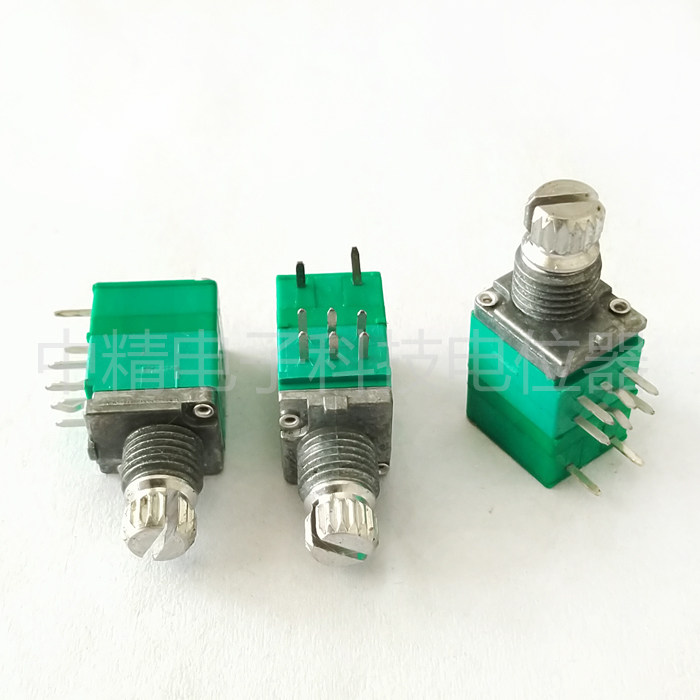 ZJ097型双联带开关 短柄梅花轴10mm可调音量电位器10k 50k 100k