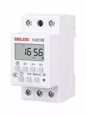 德力西时控开关导轨式中文KG816B英文时间控制器路灯广告定时开关