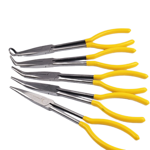 16寸长钳子长嘴款型11寸夹持尖咀钳弯嘴款型弯尖头钳加长尖嘴款型