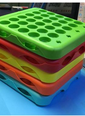 试管架40ml28牙试管透明管架托盘展示纸盒塑料多功能展架托架橙色