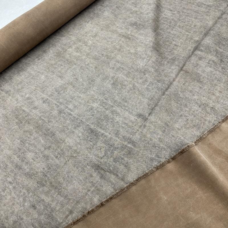 草木灰 宽幅香云纱丝粘斜纹绸60姆米重磅桑蚕丝面料服装丝绸布料