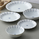 日本进口美浓烧花十草陶瓷餐具釉下彩饭碗小钵碗深菜盘平盘小碟子
