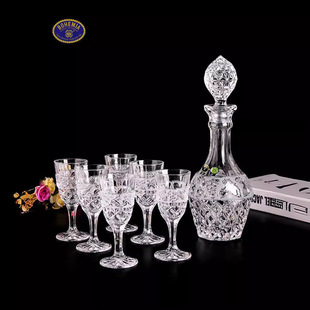 BOHEMIA捷克进口水晶酒具套装 高脚杯酒樽创意家用洋酒红酒杯 欧式