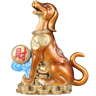 狗摆件铜招财狗的工艺品客厅玄关总经理办公室老板桌商务开业礼品