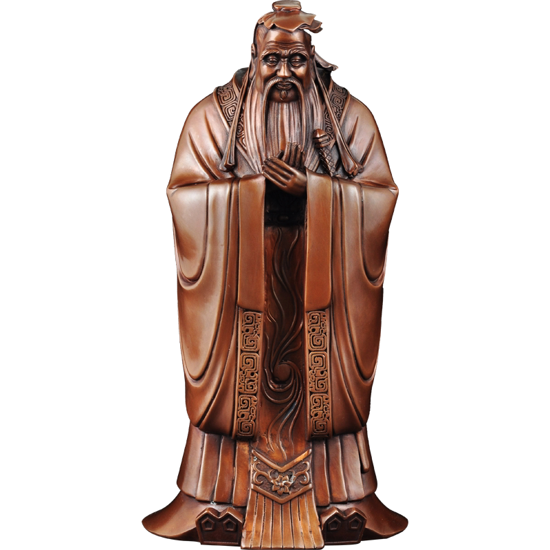 紫铜摆件孔子像人物母校庆典