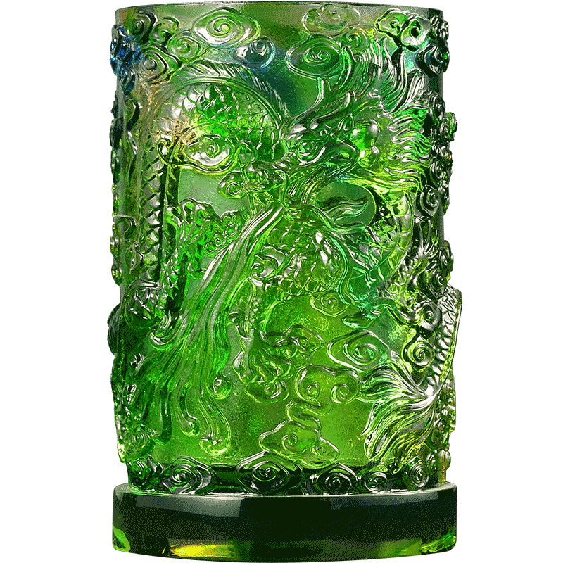 琉璃笔筒实用退休纪念品