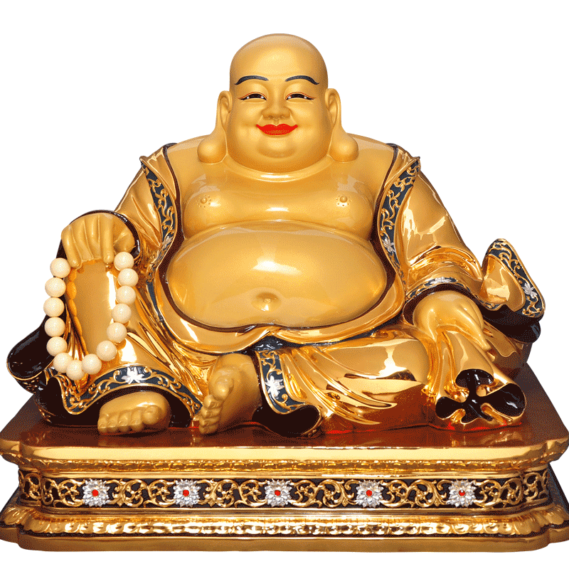 全铜鎏金寺庙供奉招财大肚弥勒佛