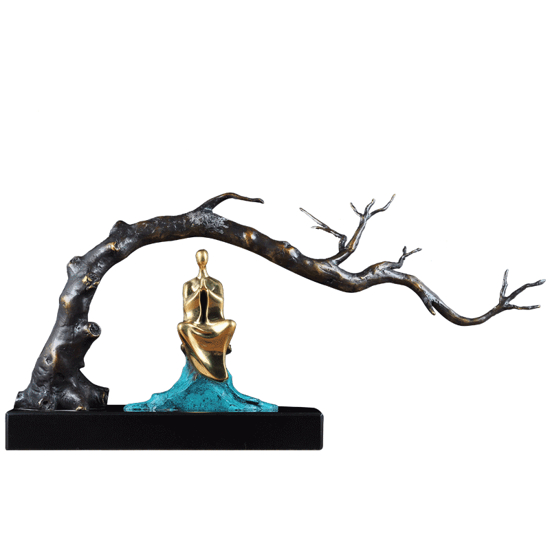 静坐新中式风办公室桌面装饰品