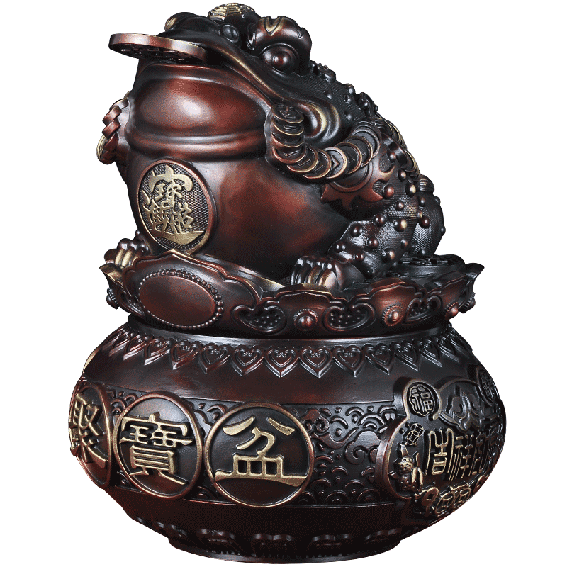 纯铜金蟾风水总经理办公桌工艺品