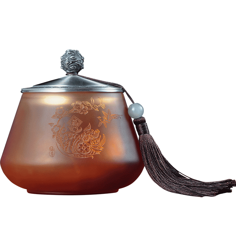 琉璃茶叶罐送恩师礼物定制logo