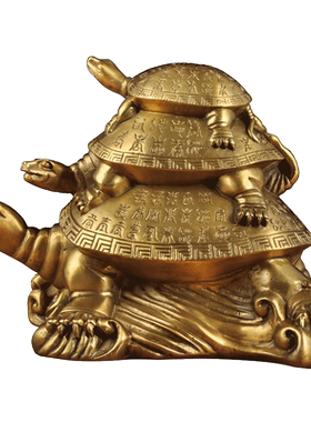 纯铜卧室玄关电视柜装饰品招财龟