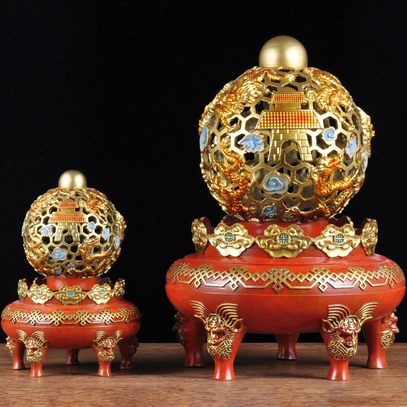 彩铜至尊乾坤鼎摆件招财聚宝盆家居客厅玄关酒柜装饰品开业礼品