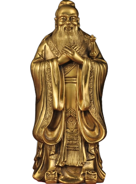 黄铜孔子摆件人物赠送老师庆典