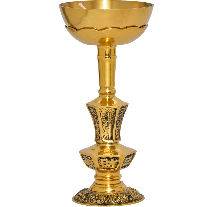 铜碗油灯供佛灯家用佛前供灯液体酥油灯长明灯食用油灯佛具用品