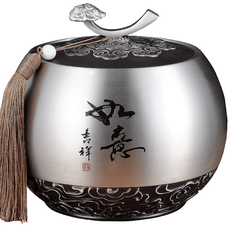 超大特大号锡茶叶罐一斤装纯锡密封罐防潮家用送爸爸生日定制礼品