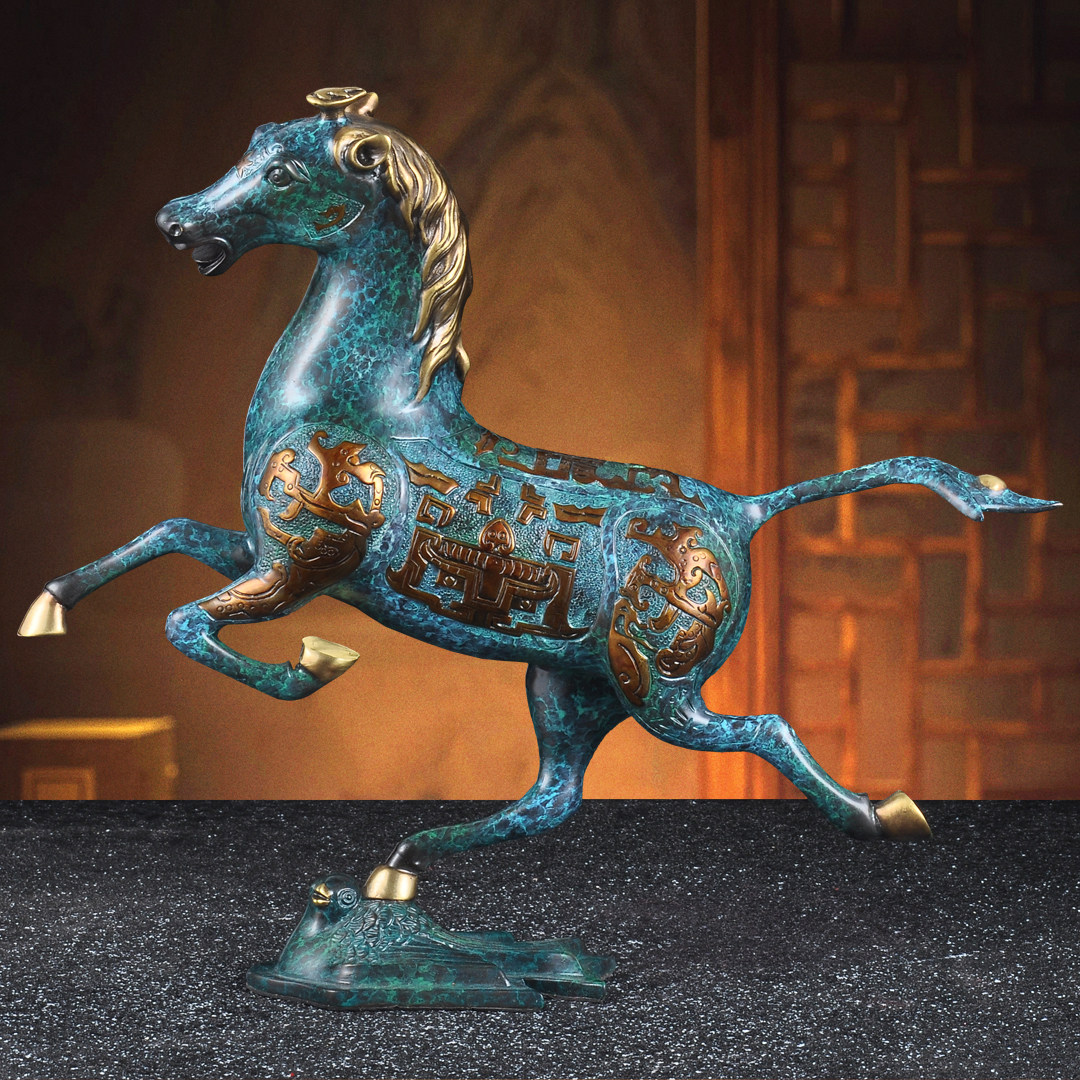 彩铜马踏飞燕摆件招财马家居客厅电视柜办公室酒柜装饰品商务礼品,家居饰品,桌面摆件,淘宝优惠券,粉丝福利购,淘宝优惠卷