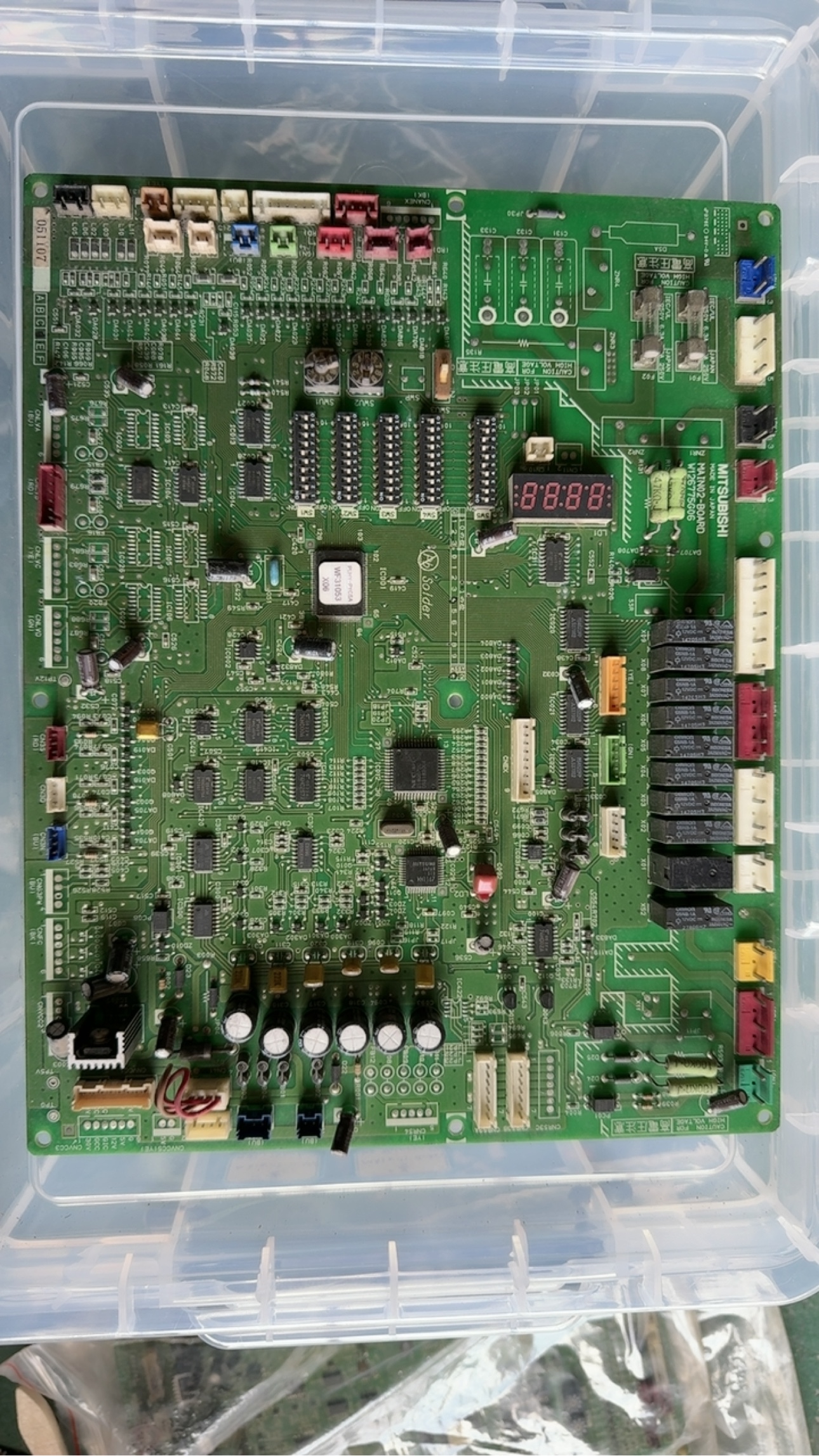三菱电机空调配件:外机主板MAIN02一BOARD.W126775G06[原装拆机]