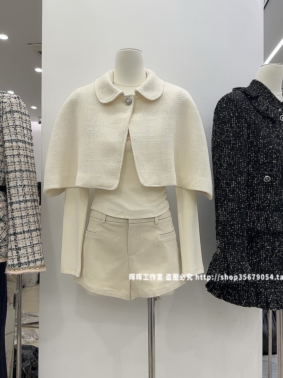 2025新款女装秋冬韩版宽松休闲慵懒风复古斗篷式披肩外套女