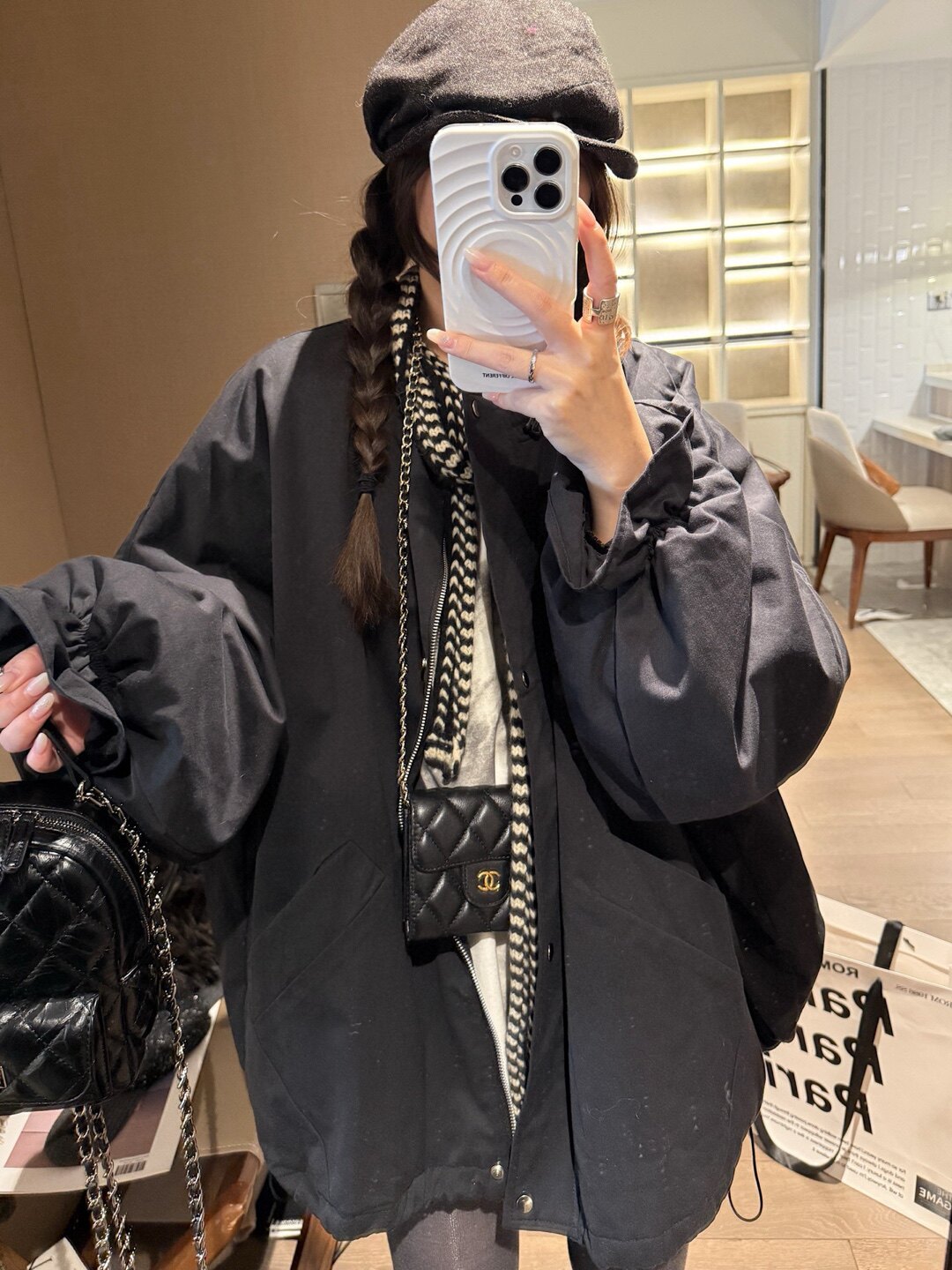 2025新款女装秋冬韩版宽松显瘦下摆抽绳花苞棉服女短款外套棉衣