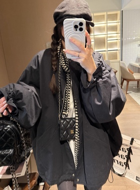 2025新款女装秋冬韩版宽松显瘦下摆抽绳花苞棉服女短款外套棉衣