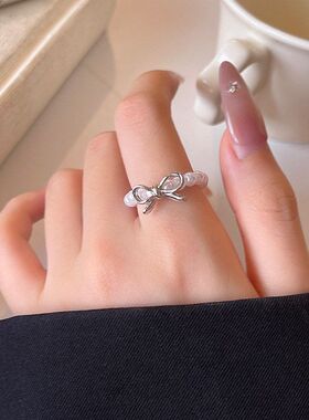 饰品韩系蝴蝶结百搭珍珠串珠高级