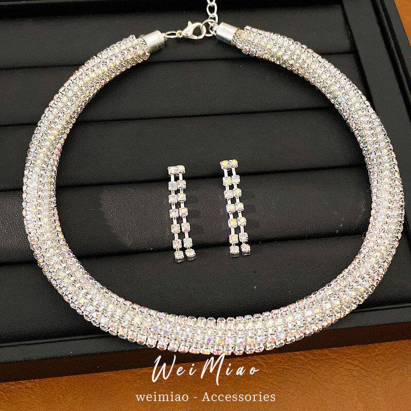 女配饰百搭欧美项圈轻奢圆形镶