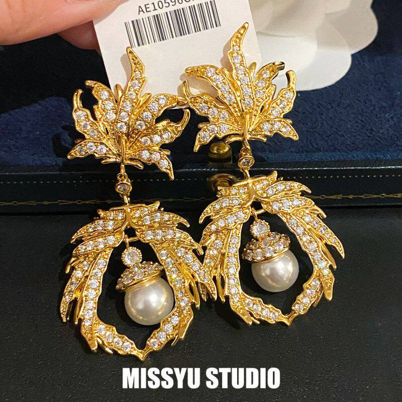 吊坠宫廷风女锆石!耳饰耳环耳钉