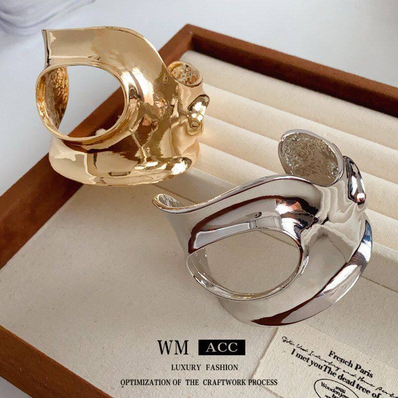 几何百搭开口金属小众手环手饰